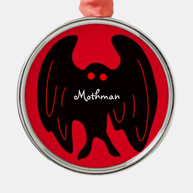 Mothman Christmas Ornament Aus Metall (Vorne)