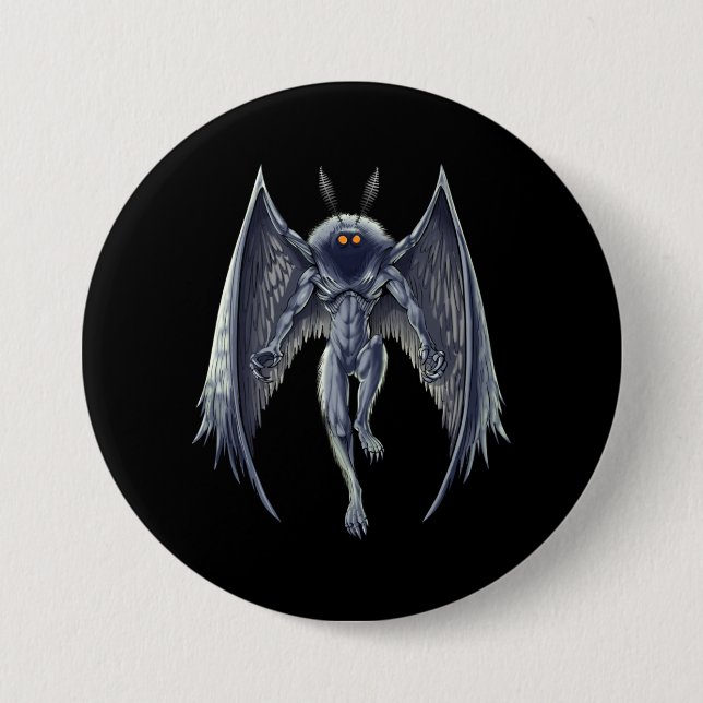 Mothman Cryptid Creature Button (Vorderseite)