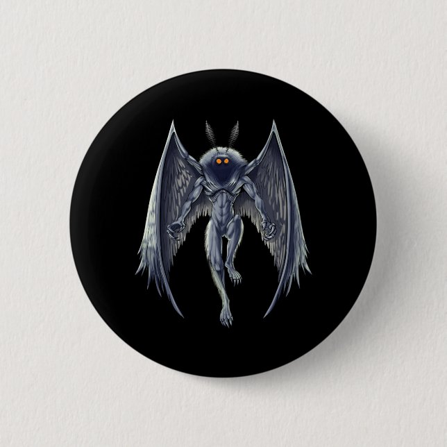 Mothman Cryptid Creature Button (Vorderseite)
