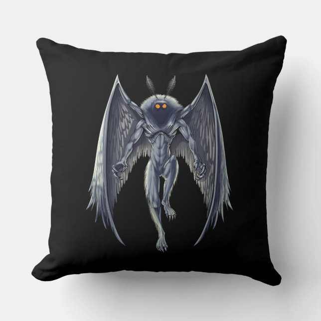 Mothman Cryptid Creature Kissen (Vorderseite)