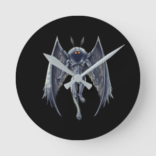 Mothman Cryptid Creature Runde Wanduhr