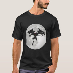 Mothman Cryptid Monster Folklore Kreatur Mondfeuer T-Shirt