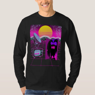 Mothman-Figur Kryptid Vaporwave-Kunst T-Shirt