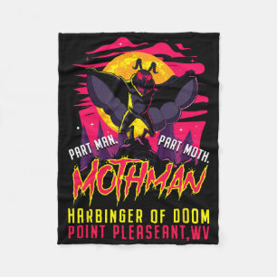 Mothman Fun Cryptid Harbinger Part Man Part Moth Fleecedecke