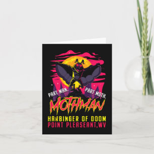 Mothman Fun Cryptid Harbinger Part Man Part Moth Karte