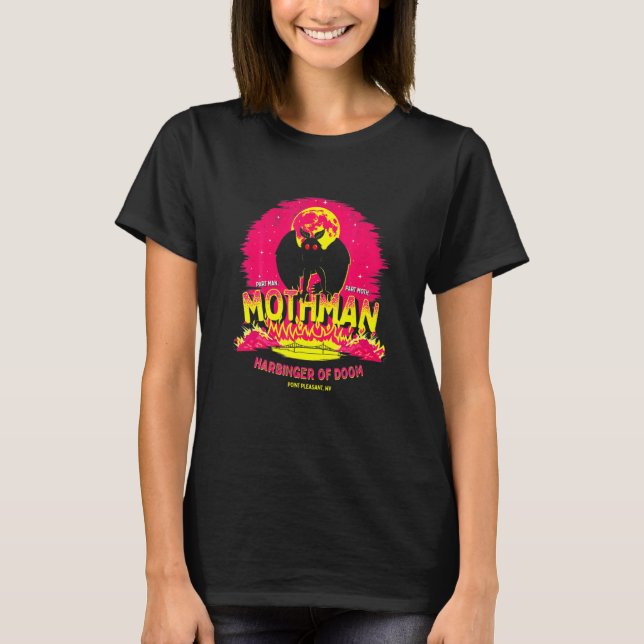 Mothman Harbinger of Doom Niedlich Cryptid Creatur T-Shirt (Vorderseite)