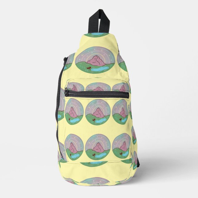 Mothman-Heimatplanet | Kryptide kosmische Folklore Crossbody Bag (Vorderseite)