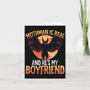 Mothman ist echt und er mein Freund Cryptid Motiv Karte