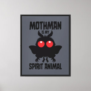 Mothman Ist Mein Geisttier Silhouette Leinwanddruck