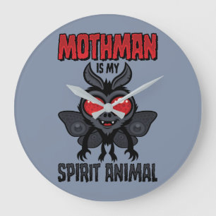 Mothman ist mein Seelentier Große Wanduhr
