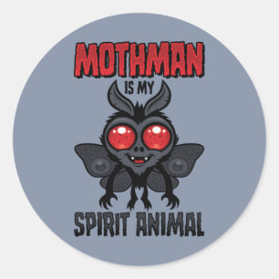 Mothman ist mein Seelentier Runder Aufkleber