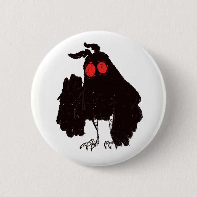 Mothman Knopf Button (Vorderseite)