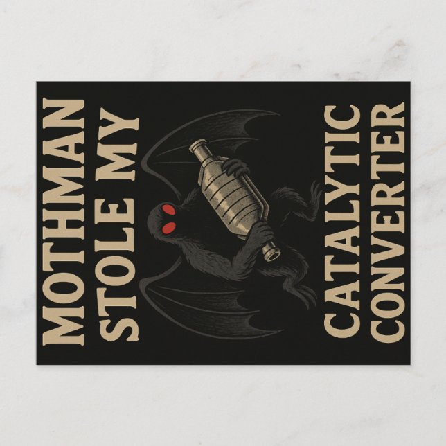 Mothman-Kryptid-Postkarte Postkarte (Vorderseite)