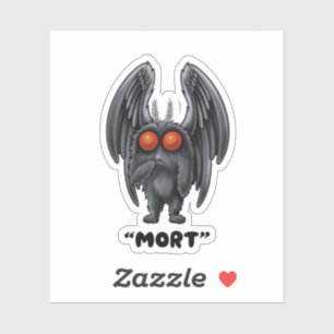 Mothman "Mort" Kryptid-Aufkleber Aufkleber