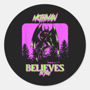 Mothman - Mothman glaubt an euch KostümHallowee Runder Aufkleber