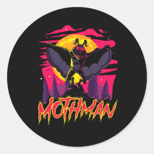 Mothman Movie Fun Cryptid Halloween Myth Monster C Runder Aufkleber