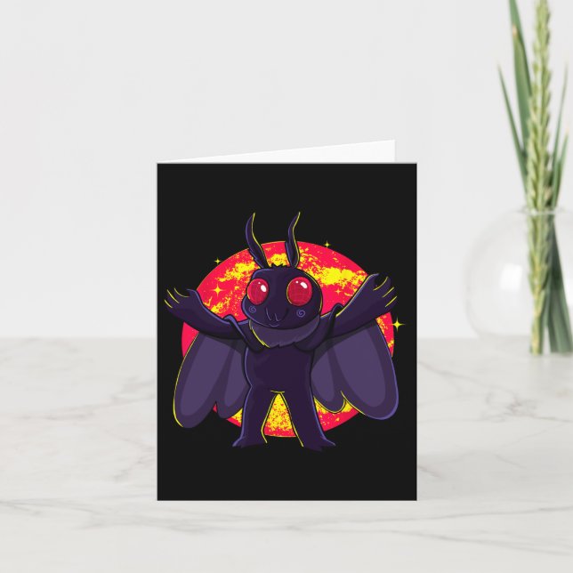 Mothman Niedlich Cryptid Creatures Point Pleasant  Karte (Vorderseite)