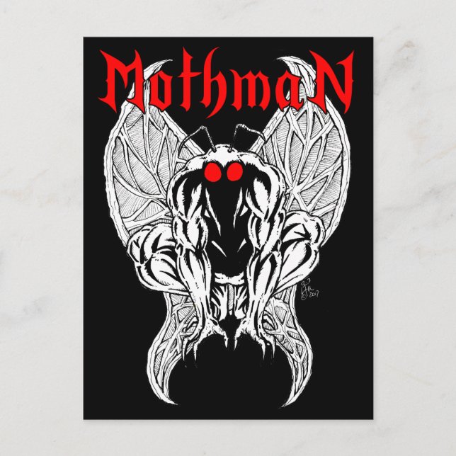 Mothman Postkarte (Vorderseite)