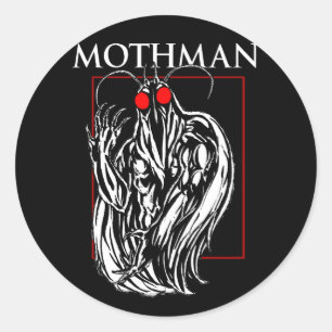 Mothman Runder Aufkleber