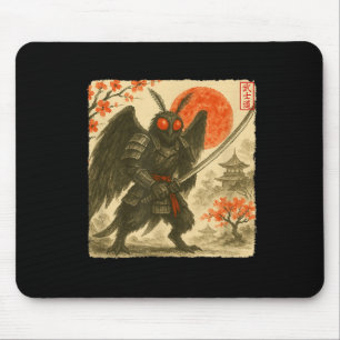 Mothman-Samurai-Japanischer Krieger-Kostüm Sumi-e Mousepad