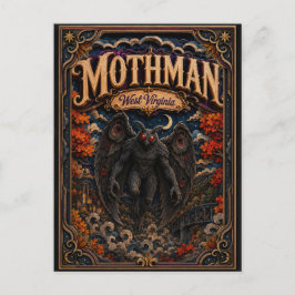 Mothman West Virginia Popcut Legenden Postkarte