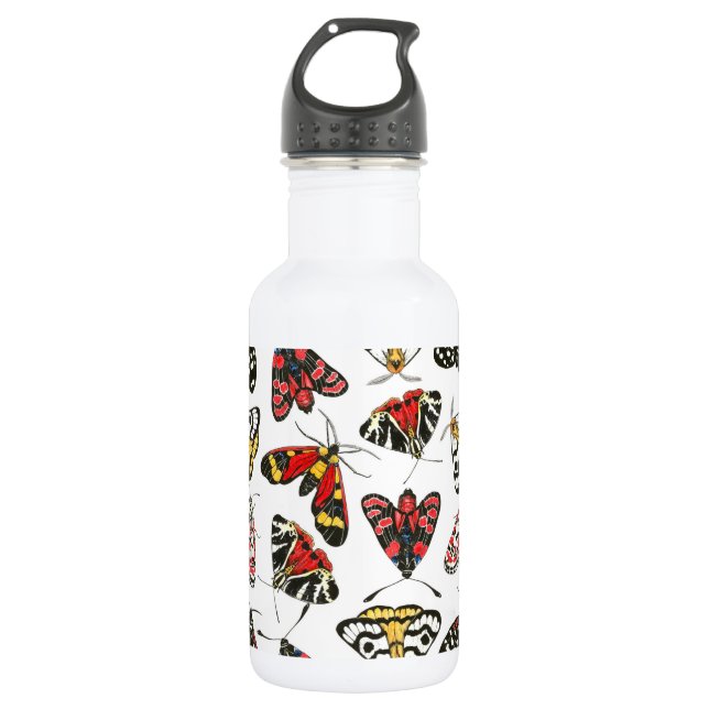 Moths Edelstahlflasche (Vorderseite)