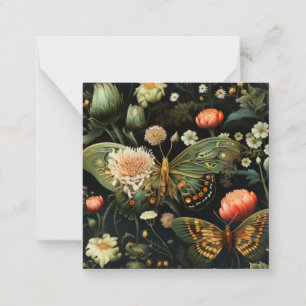 Moths & Familiars - Note Card, Dankeschön Card Mitteilungskarte