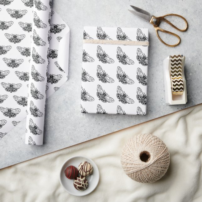 Moths Geschenkpapier (Kunsthandwerk)