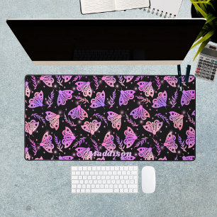 Moths Purple Noir Motif Mystique Nom personnalisé