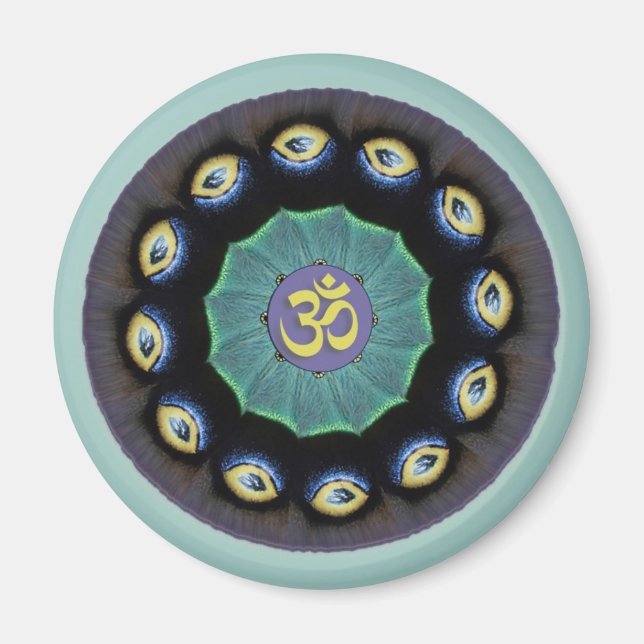 Mothwing Mandala Om Magnet (Vorne)