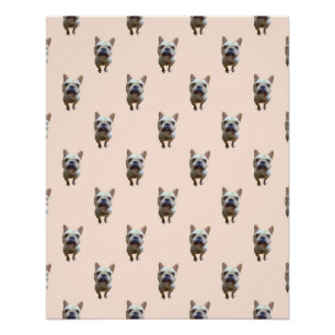 motif_1_français bulldog_1 affiche brillante