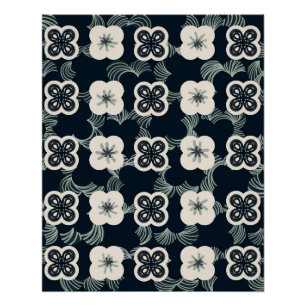 motif_5_flower_1 affiche brillante