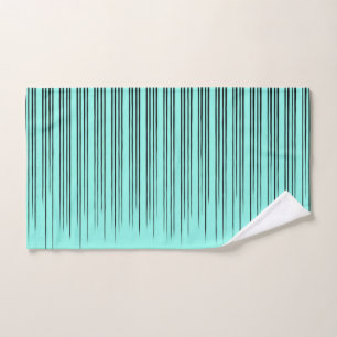 Motif à bande noire/Turquoise