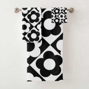 Motif à bille en diamant noir et blanc
