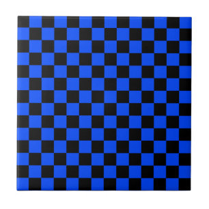Motif à carreaux bleu et noir