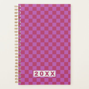 Motif à carreaux classique prune rose