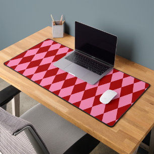 Motif à carreaux Harlequin rose rouge