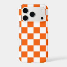 Motif à carreaux orange et blanc