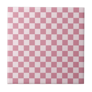 Motif à carreaux rose poussiéreux