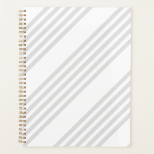 Motif à cinq bandes gris clair et blanc