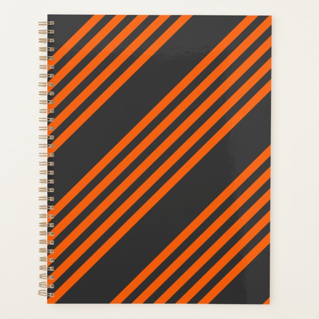 Motif à cinq bandes orange et charbon de bois (Devant)