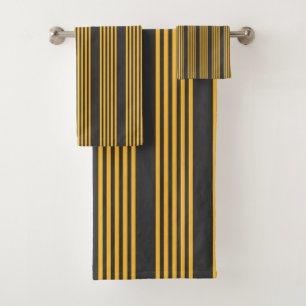 Motif à cinq bandes Sunny jaune et charbon de bois