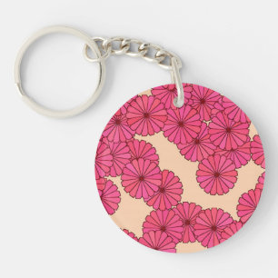 Motif à fleurs Art Déco - rose et pêche