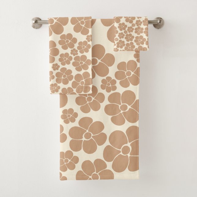 Motif à fleurs en Tan et Crème (En situation)