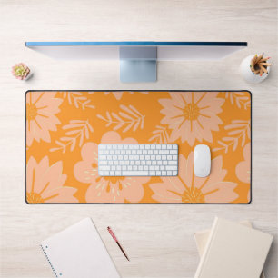 Motif à fleurs orange Fuzz Vintage rétro