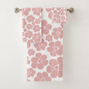 Motif à fleurs - rose et blanc