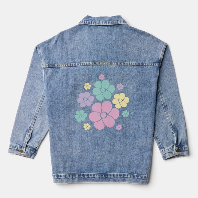 Motif à fleurs - rose, jaune, violet et vert (Verso)
