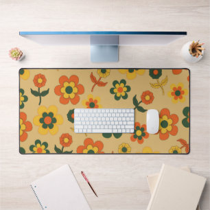 Motif à fleurs Vintage orange rétro