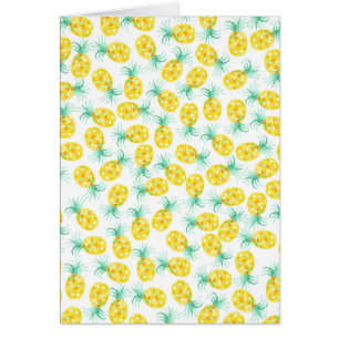 Motif à la mode d'ananas d'aquarelle de vert jaune