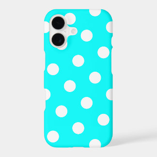 Motif à points Aqua et White Polka